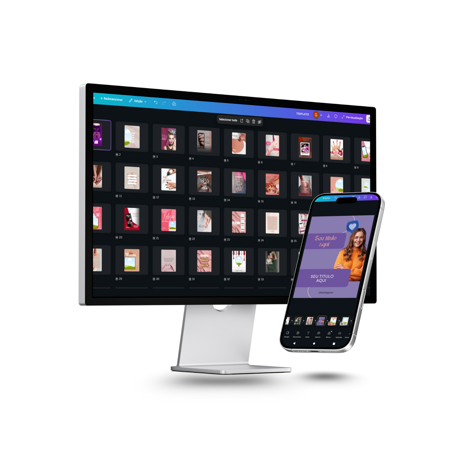Monitor e celular